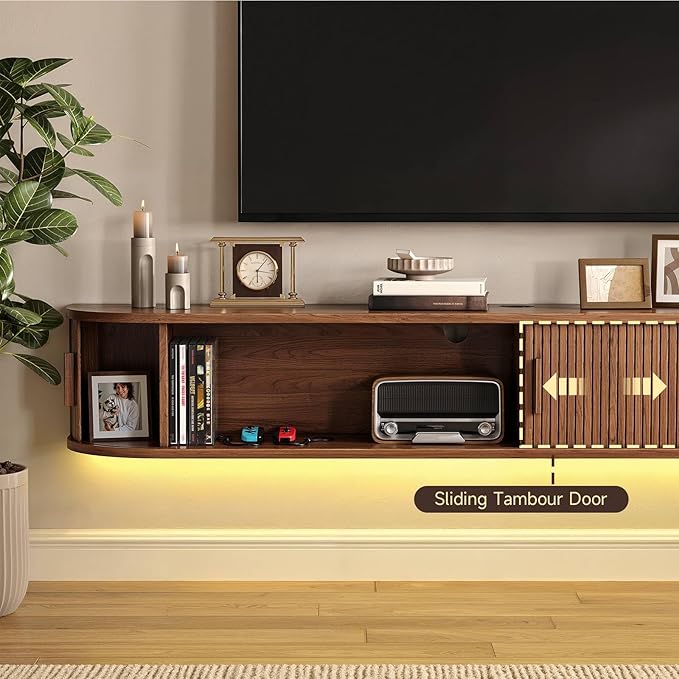 63" Floating TV Stand with Power Outlet