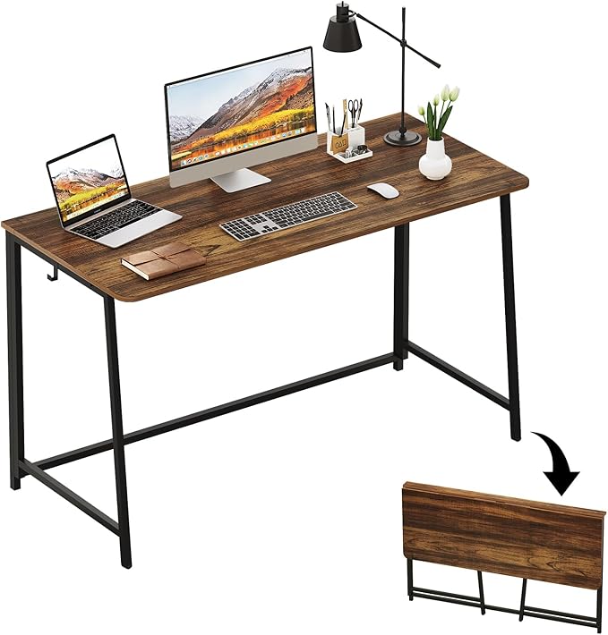 WOHOMO Folding Desk, 47.2" Foldable Computer Desk