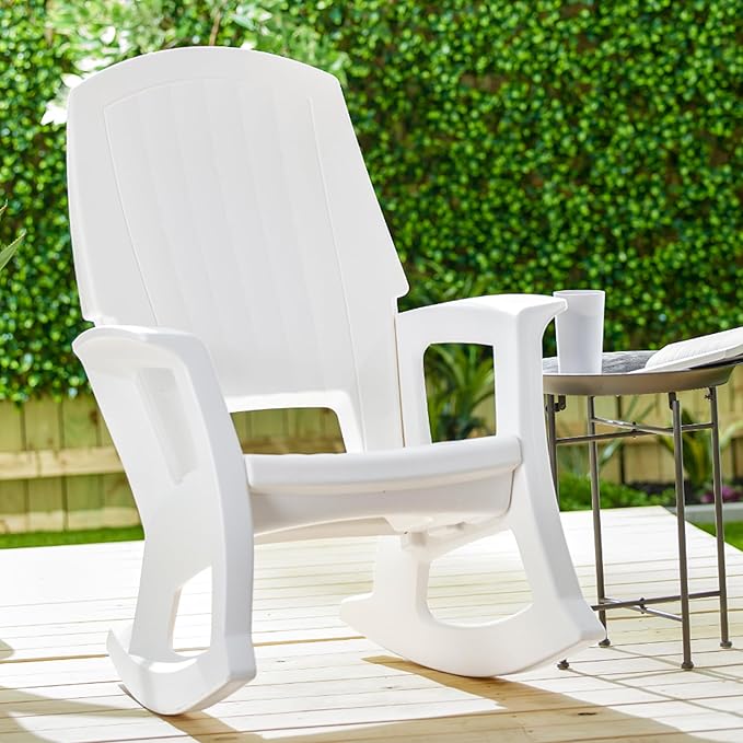 Semco Rockaway Heavy-Duty Outdoor Rocking Chair w/Low Maintenance All-Weather