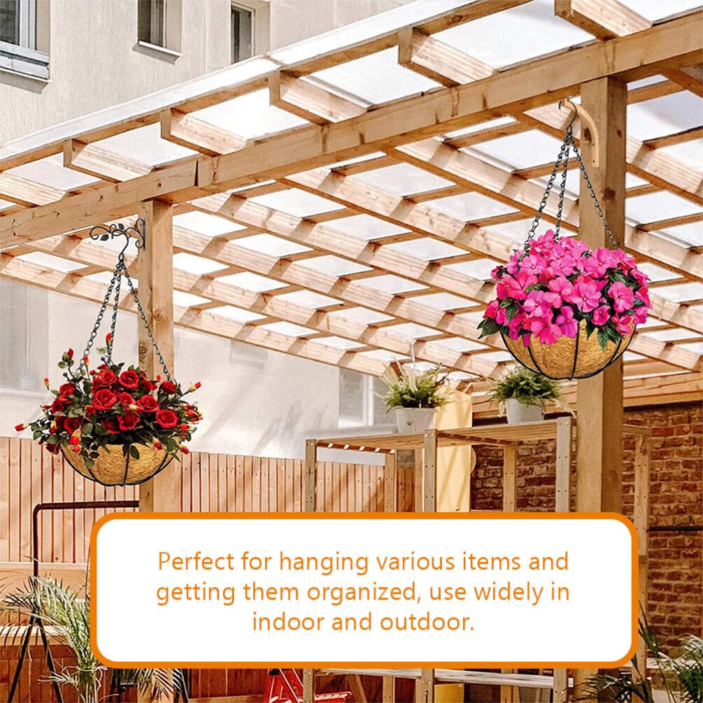 Yardwe 2pcs Wooden Plant Hangers for Use Wall Hooks for Flower Pots Lanterns and Wind Chimes Minimalist Design for Home and Garden Decor