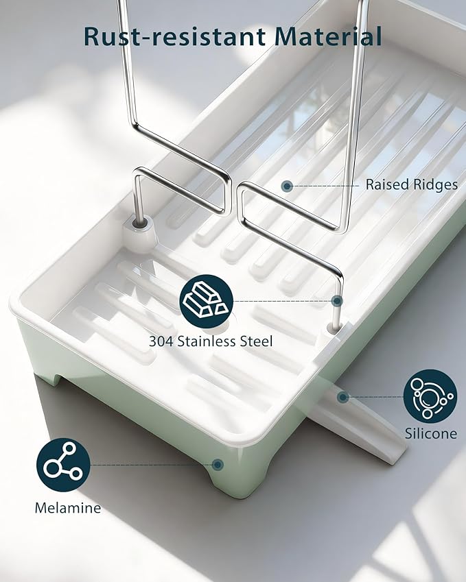 Minimalist Sink Caddy, Rustproof Sponge Holder