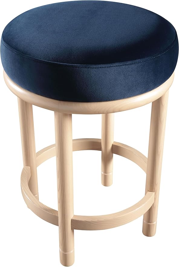 Meridian Furniture 976Navy-C Monette Collection Art Deco Counter Stool