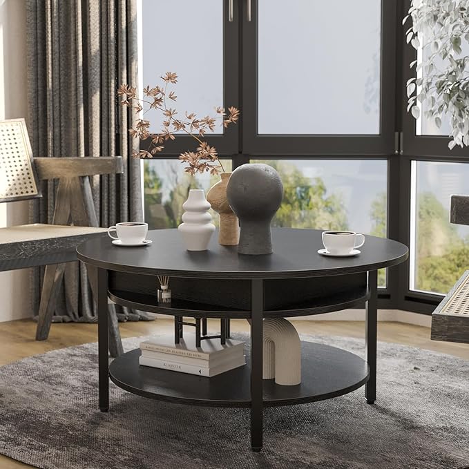 FABATO Round Lift Top Coffee Table