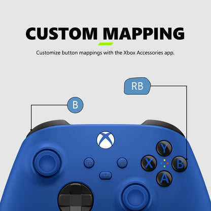 Xbox Wireless Gaming Controller (2025) – Shock Blue – Play on Xbox, Windows, Android, iOS, FireTV Sticks, Smart TVs, VR Headsets