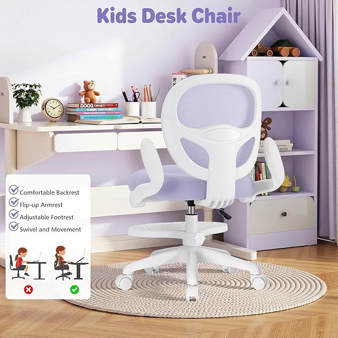 HOFFREE Kids Desk Chair Ergonomic Study Chair