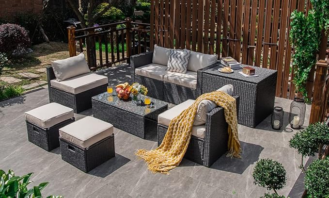 Tangkula 8 Pieces Patio Furniture Set