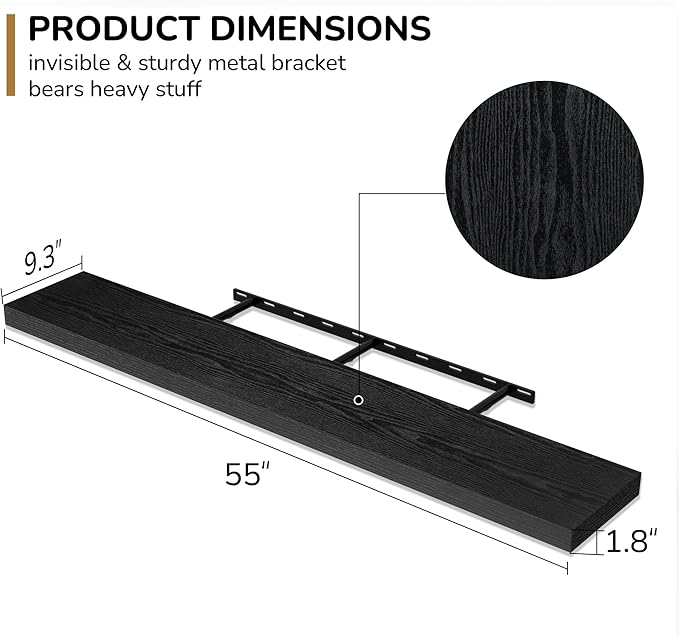 Fun Memories 55 Inch Floating Shelves