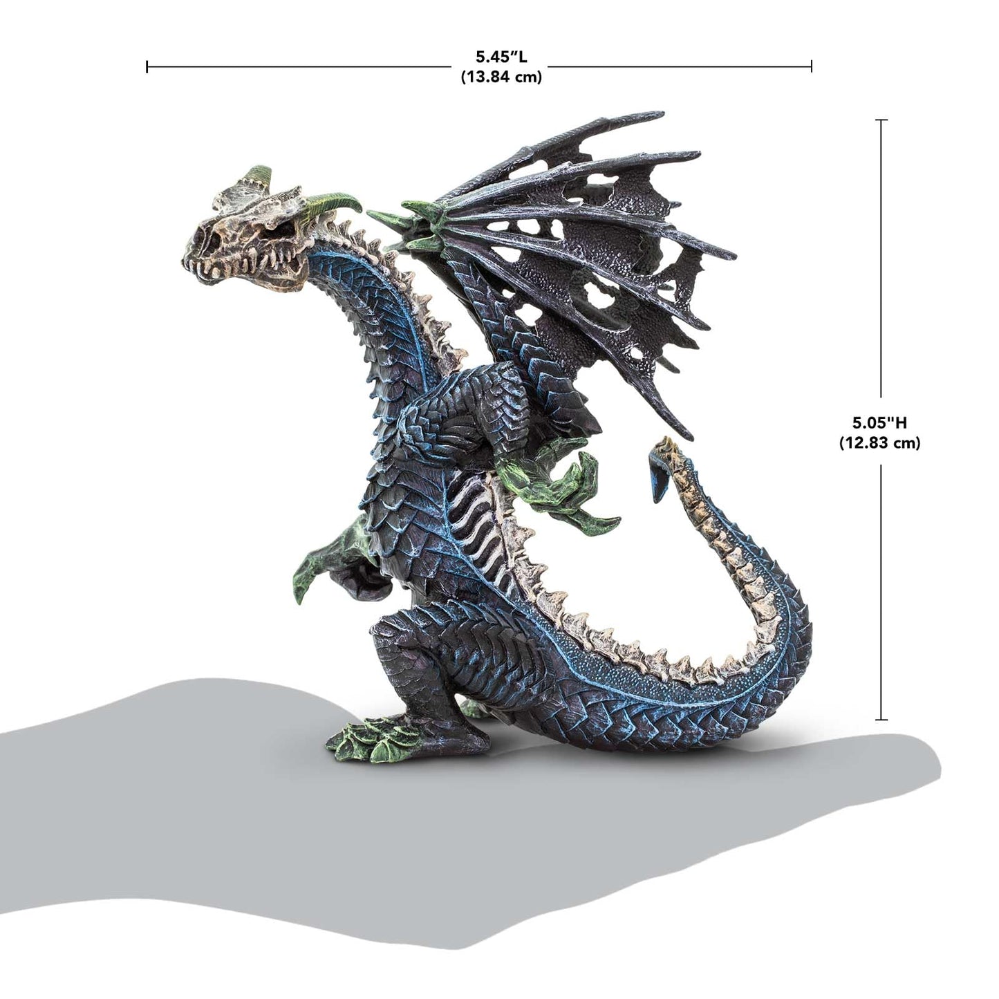 Safari Ltd. Ghost Dragon Figurine - Detailed 5.75" Model Figure - Fun Spooky Fantasy Play Toy for Boys, Girls & Kids Ages 4+