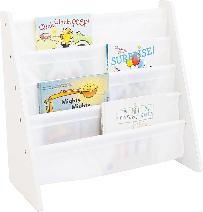 Humble Crew Kids Bookshelf, 4-Tier Front-Facing Book Display Organizer