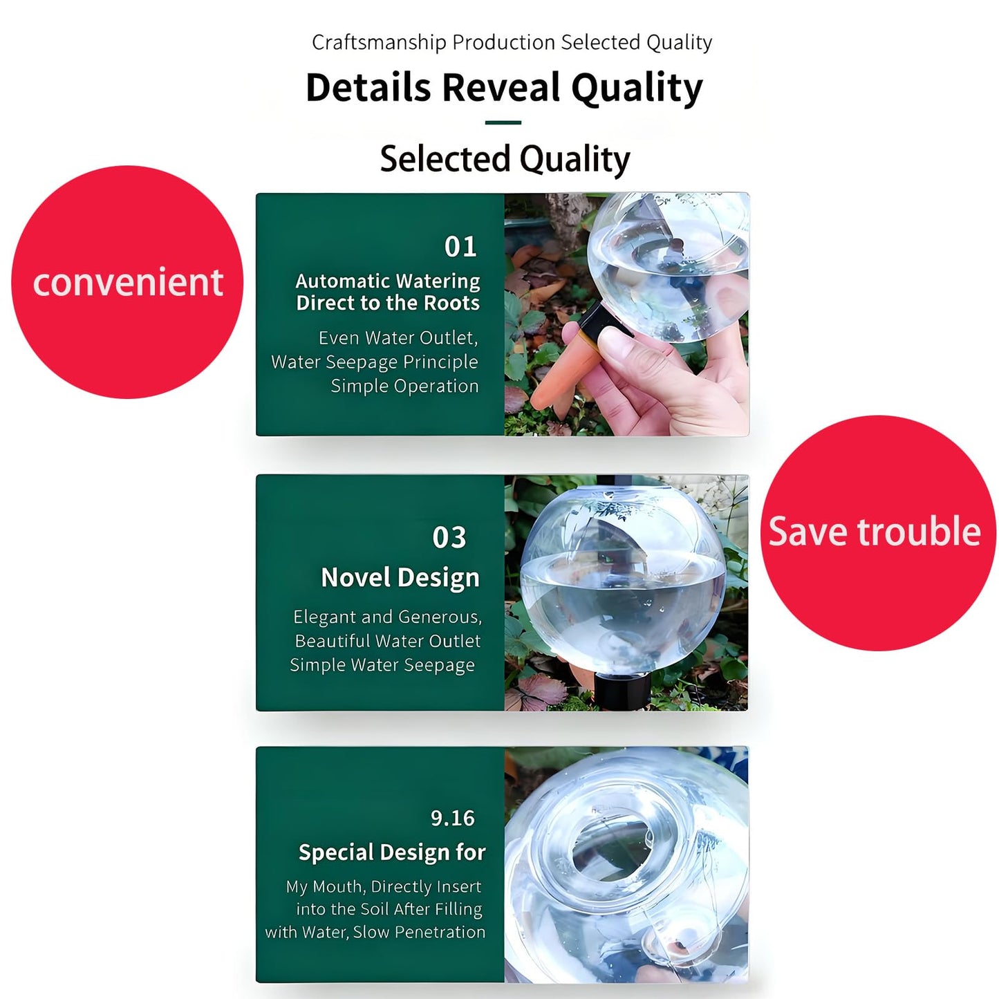 2pcsPlant Watering Glass Ball - Indoor Ceramic Automatic Waterer, Suitable for Gardens/Offices | Fashionable Design of Automatic Watering Device | Designed for Busy Office Workers//Plant Enthusiasts