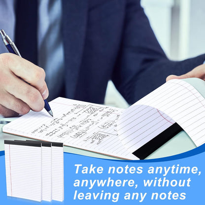 Gueevin 200 Pcs Legal Pads 5x8 Inch Note Pads Lined Small Notepads Bulk Wide Ruled Writing Paper 5 x 8 Mini Notebook for School, College, Office, Classroom Supplies, 40 Sheets (White)