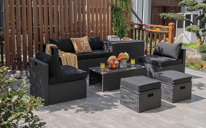 Tangkula 8 Pieces Patio Furniture Set
