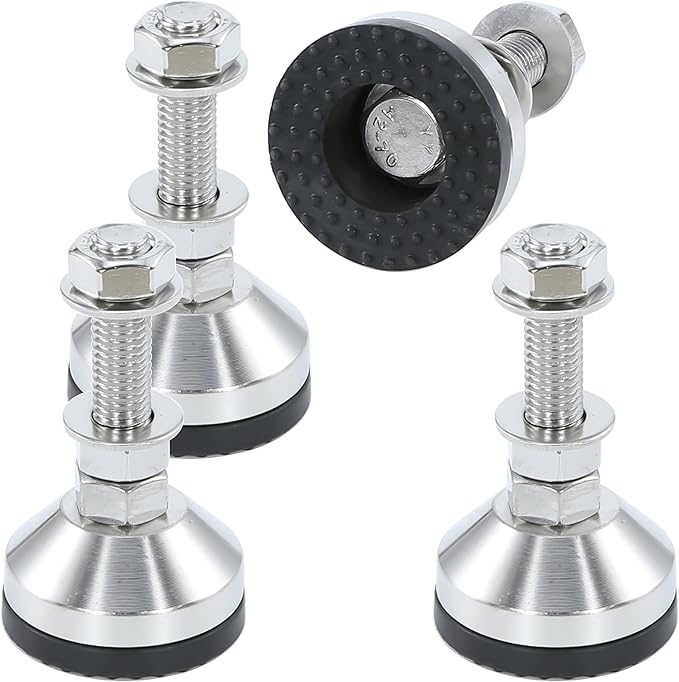 Heavy Duty 2000 lb Capacity Stainless Steel Adjustable Leveling Feet