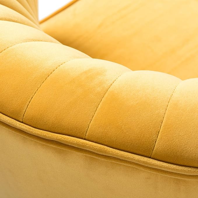 HULALA HOME Velvet Accent Chair, Modern Upholstered Cute Side Chair