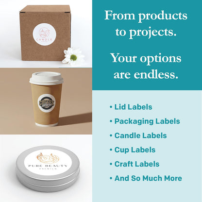 Premium Label Supply White Sticker Round Labels – 2" Circle – Laser/Inkjet Compatible – (20 per Sheet), 2000 Sheets – 40,000 Total Adhesive Labels