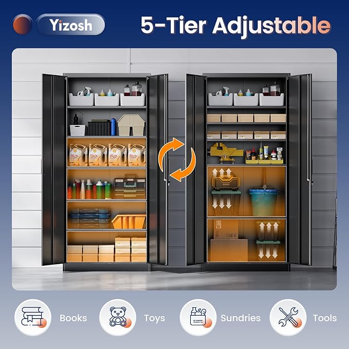 Yizosh Metal Garage Storage Cabinet