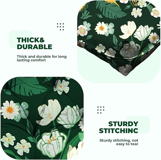DANGHOOGY Wicker Chair Cushions, Waterproof Outdoor Loveseat Cushions