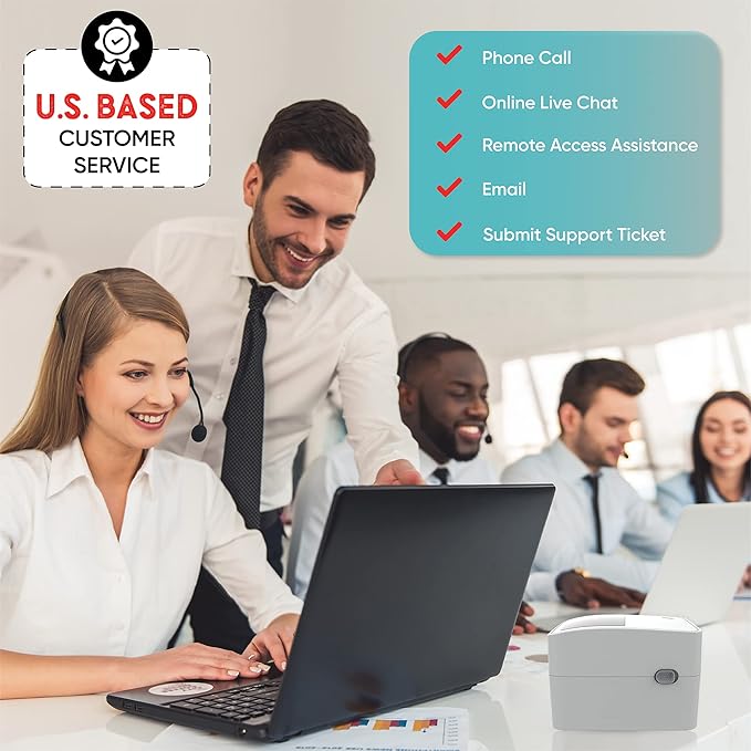 Arkscan 2054K-WF Shipping Label Printer Support USB & WiFi Connection, Work w/iPhone Windows Mac Chromebook Android Support Amazon Ebay Paypal Shopify Shipstation UPS USPS FedEx Direct Thermal Labels