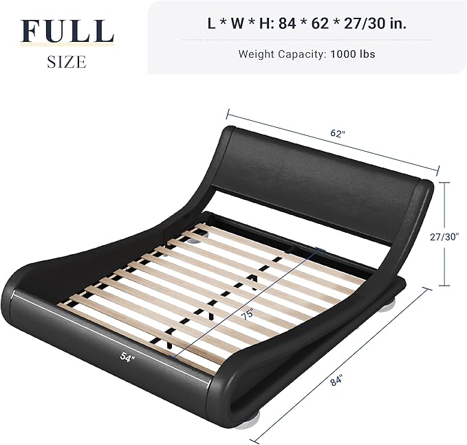 Allewie Full Size Upholstered Platform Bed Frame