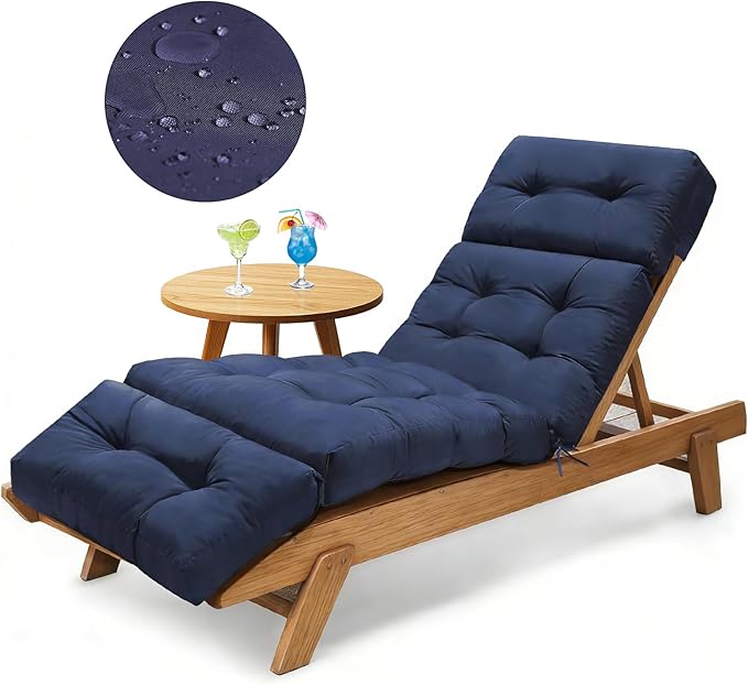 Outdoor Chaise Lounge Chair Cushion 74.2 x 22 x 4.7 Inches Thickened 100%