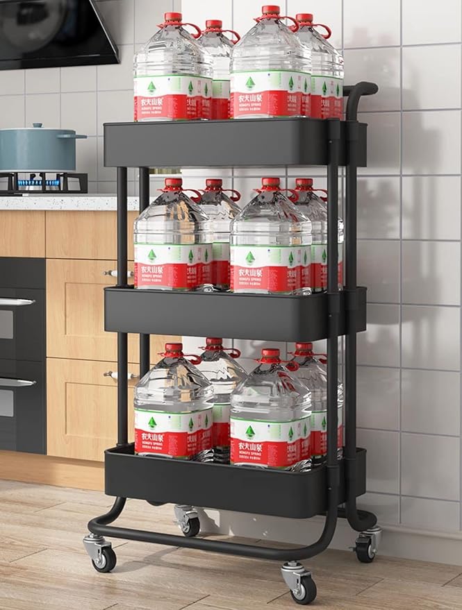 Sooyee 3 Tier Utility Cart, Rolling Cart