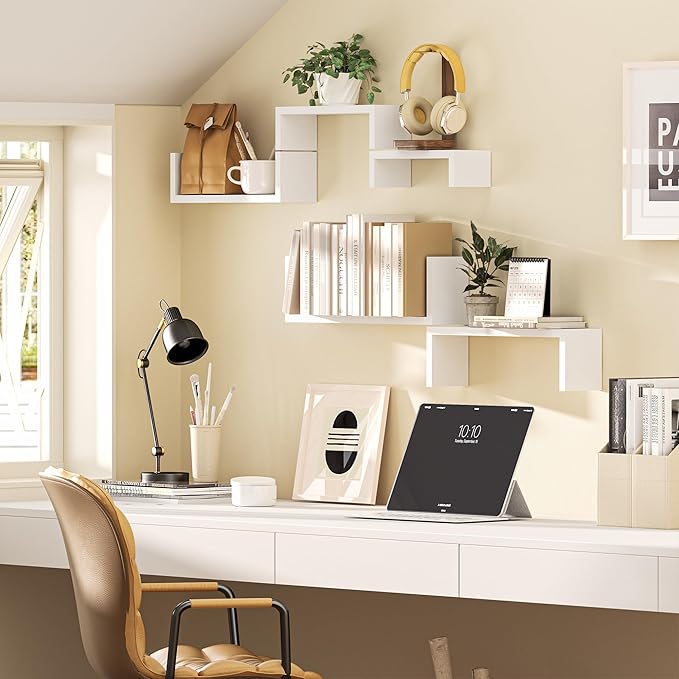 SRIWATANA Floating Shelves for Wall, Wall Shelves for Bathroom, Living Room