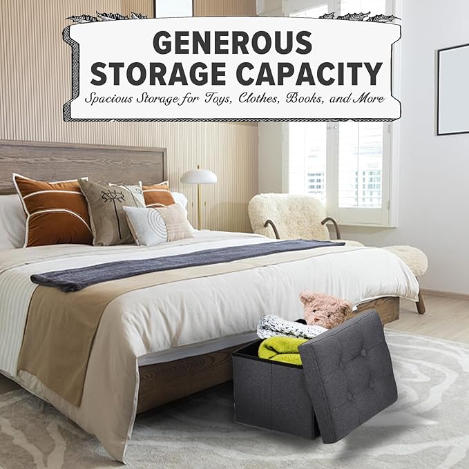 LINMAGCO Ottoman Storage Ottoman