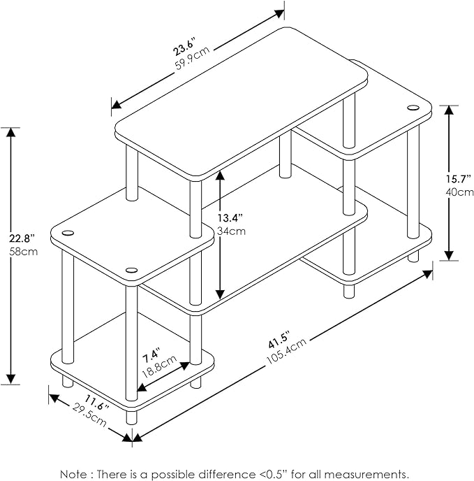 Furinno Turn-N-Tube No Tools Entertainment TV Stands
