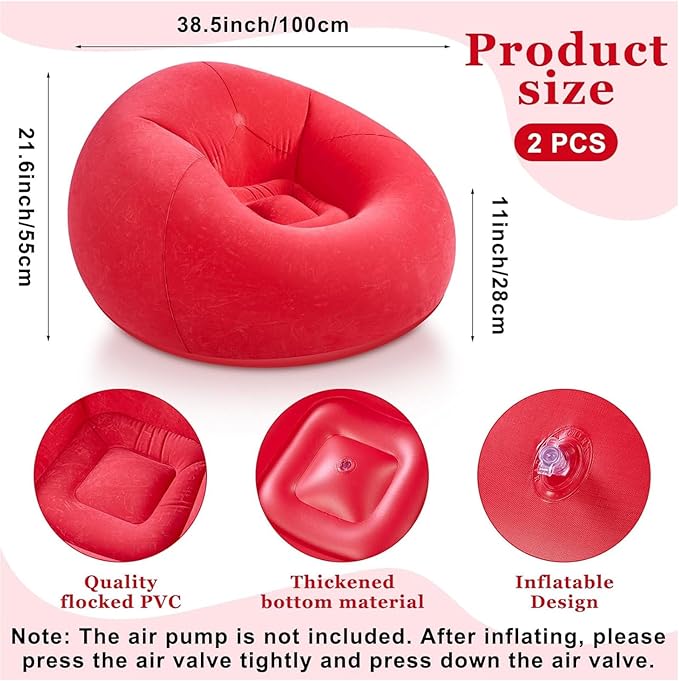 Realspring Inflatable Bean Bag Chairs Outdoor Blow up Camping Chairs Inflatable