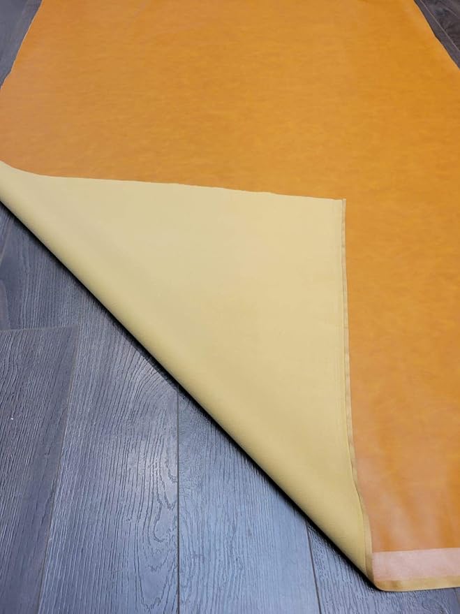 Caramel Light Tan Soft Faux Vegan PU Leather Fabric Sheet by The Yard Synthetic