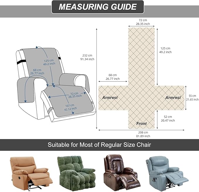 100% Waterproof Recliner Chair Cover, Recliner Chair Covers