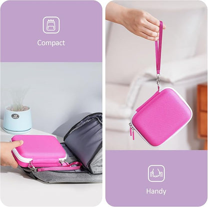 ProCase Hard Playing Card Game Carrying Case, Travel Storage Box Holds 300+ Trading Cards, Bag Holder for Classic Board Game UNO, Five Crowns，SKYJO, PlayMonster and More (Case Only) -Pink
