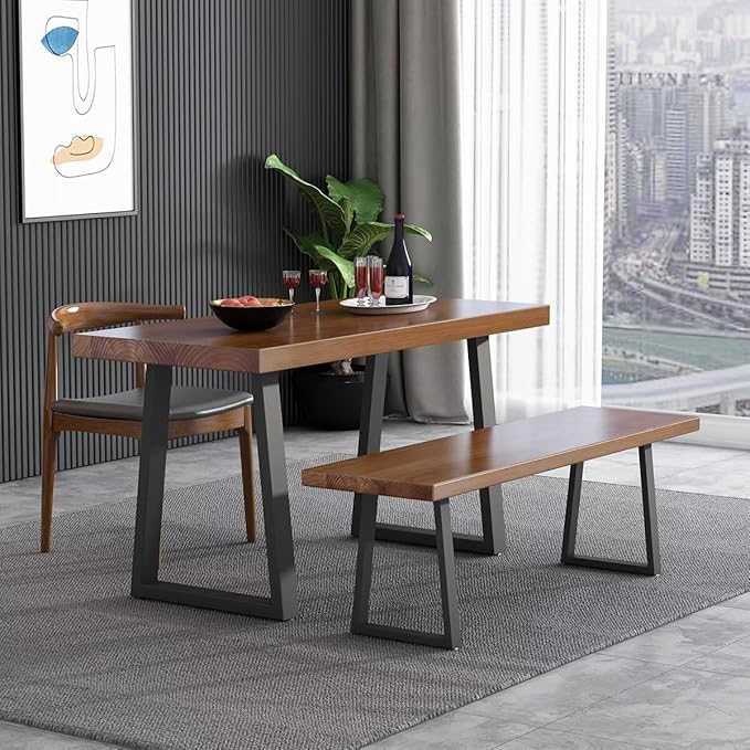Metal Table Legs 28 inch, Heavy Duty DIY Industrial Desk Furniture Legs Set of