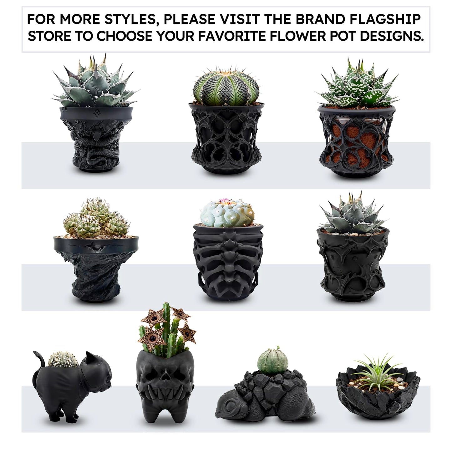 Dak Haan Succulent Pot with Drainage – Indoor Plant Pots, Artistic Design Flower Pots,Personalized Custom Mothers Day Plant Pot, Shallow Succulents Pots Bowls for Home, Office, Weddings & Party Décor