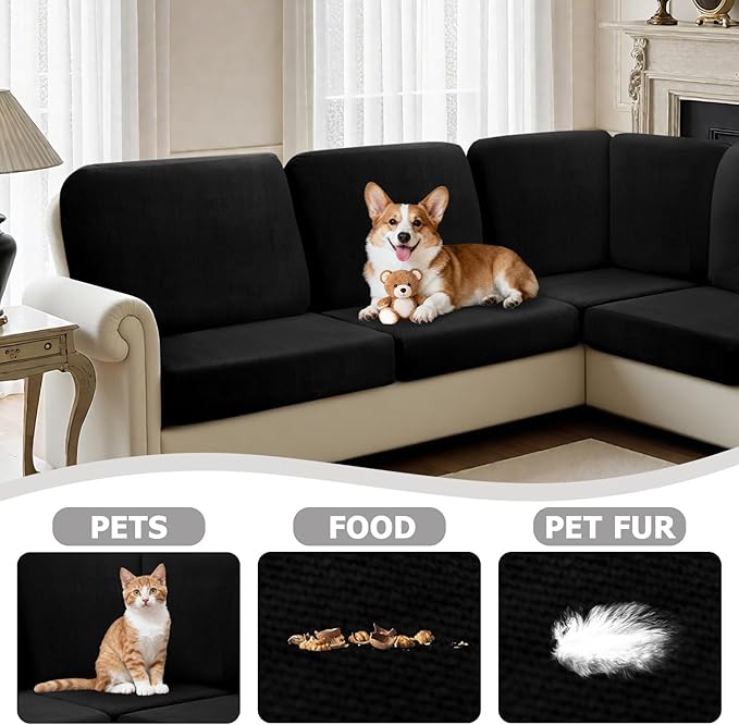 Arfntevss Sectional Couch Covers Slipcovers L Shape Couch Cushion Covers Fitted