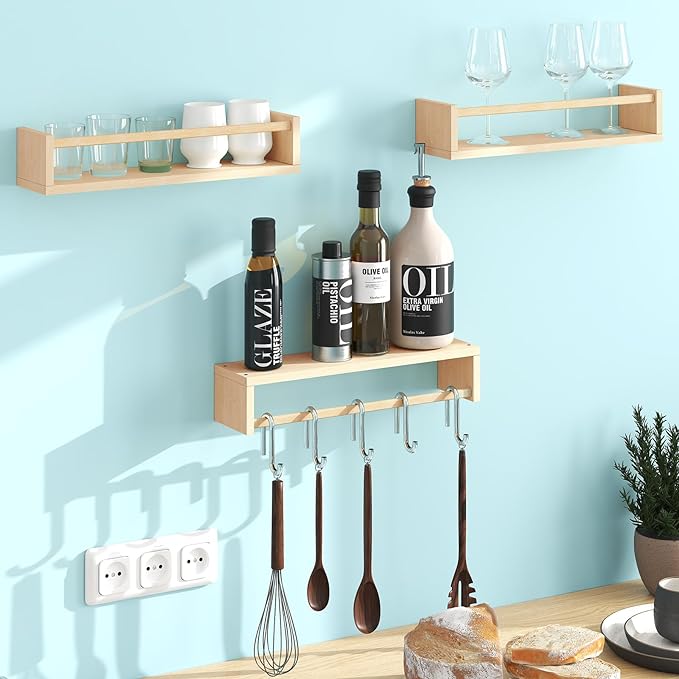 Fixwal Nursery Shelves, 16.5 Inch Floating Bookshelves