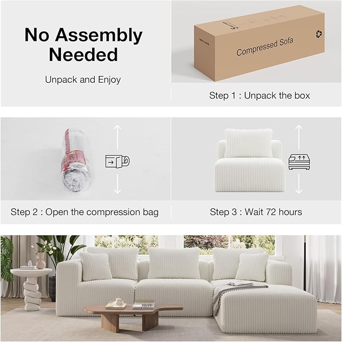Novilla Modular Sectional Sofa, Modern Cloud Sectional Couch