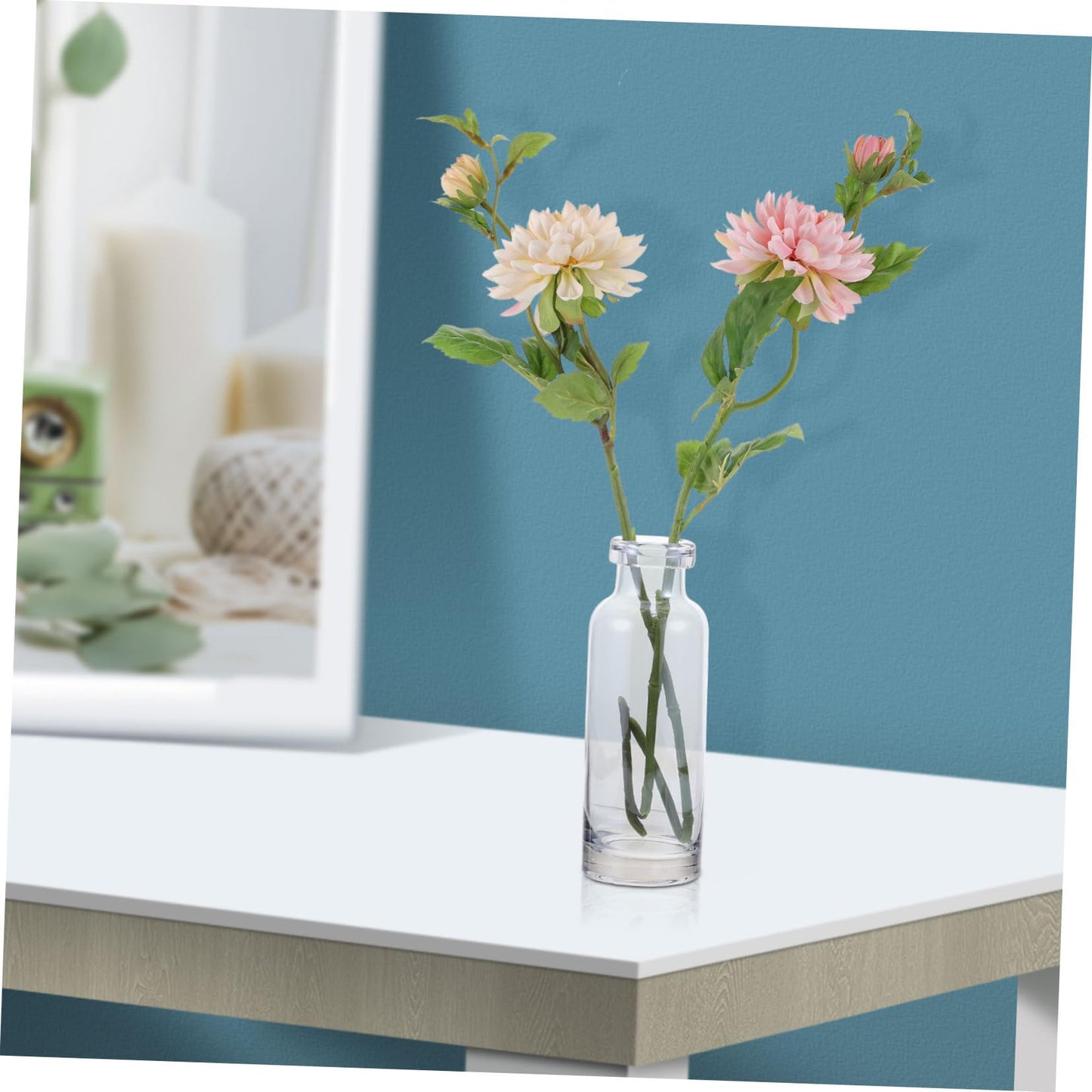 Cabilock Desktop Hydroponics Glass Planter Vase Stylish Terrarium for Home Decor Simple Design Small Bulb Container for Plant Lovers