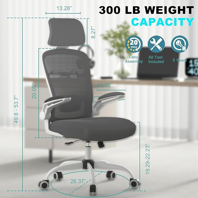 Mimoglad Office Chair, High Back Ergonomic Desk Chair