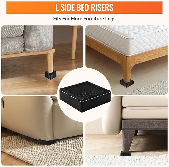 Furniture Risers, 6 Pack Bed Risers