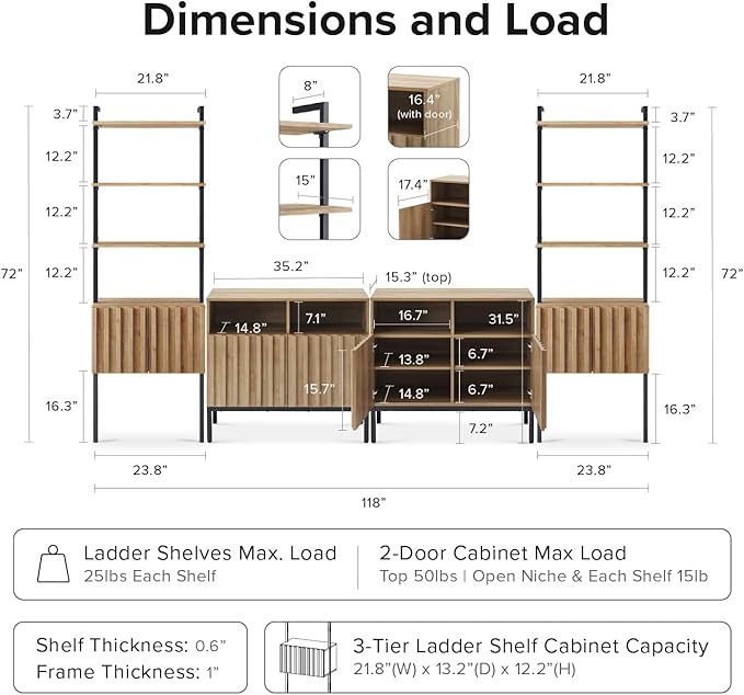 mopio Norwin 4 Piece Entertainment Center