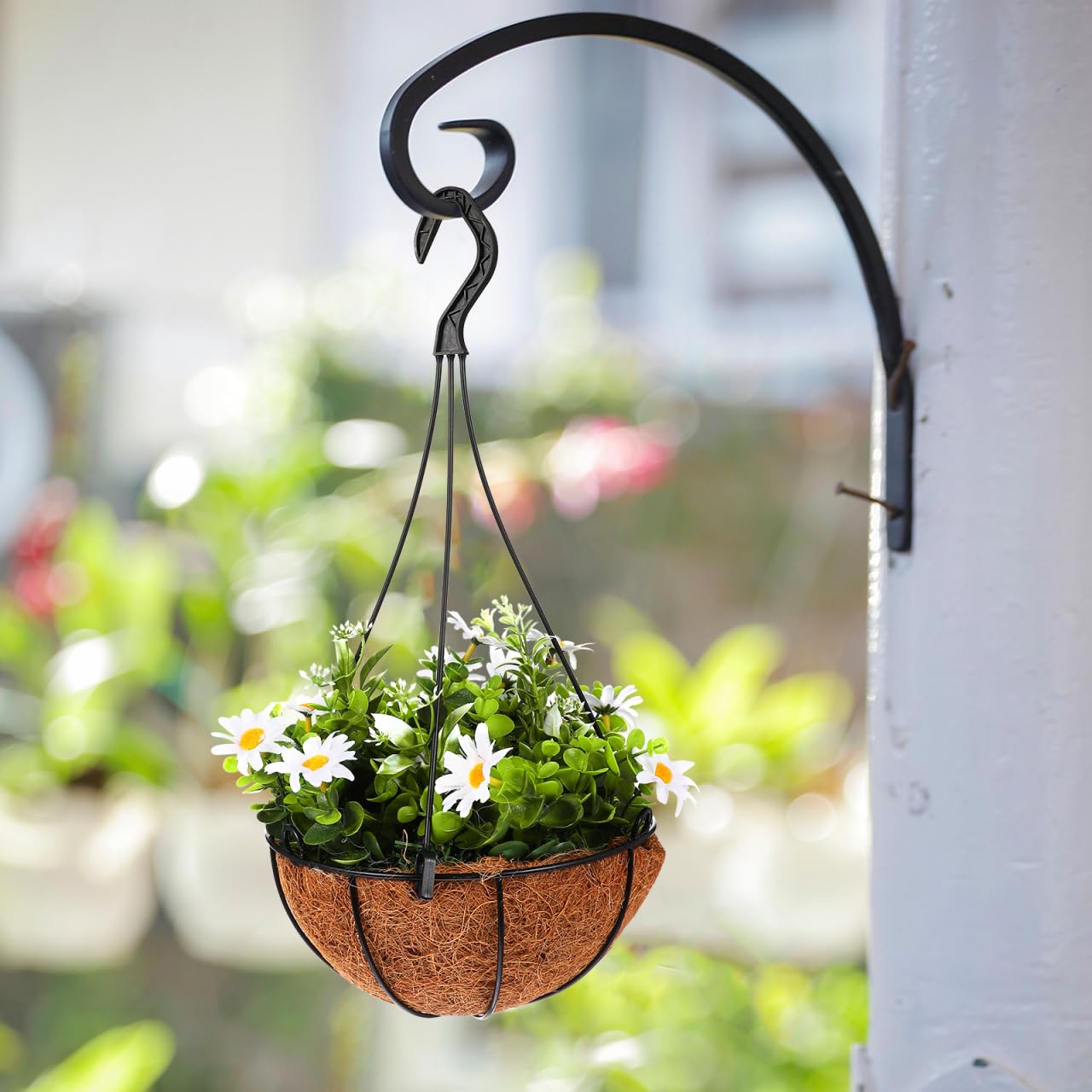 Yardwe 25pcs Plastic Hanging Basket Chains, 13. 78 Inch Garden Planter Hook Hanger Chains for Bird Feeders, Planters,Lanterns and Ornaments