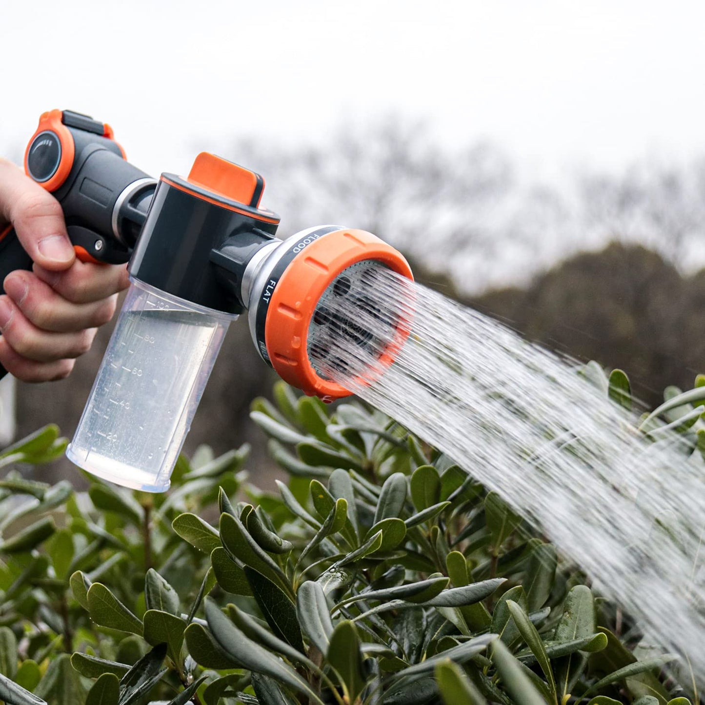 Garden Hose Nozzle,8 Patterns Hose Sprayer High Pressure,Heavy Duty Dog Wash,Metal Water Hose Nozzle with Soap Dispenser,Car Wash Foam Gun