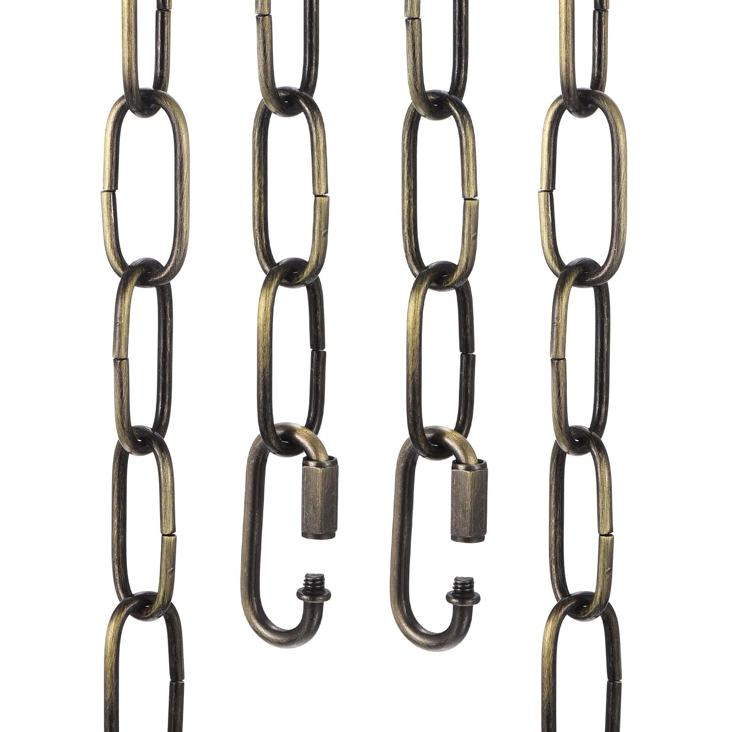 uxcell 6ft Lighting Hanging Chain, 3mm/0.12" Looping Metal Pendant Chandelier Chain Extension with 2 Quick Link Lock for Hanging Plant Pendant Chandelier Light Fixture, Bronze