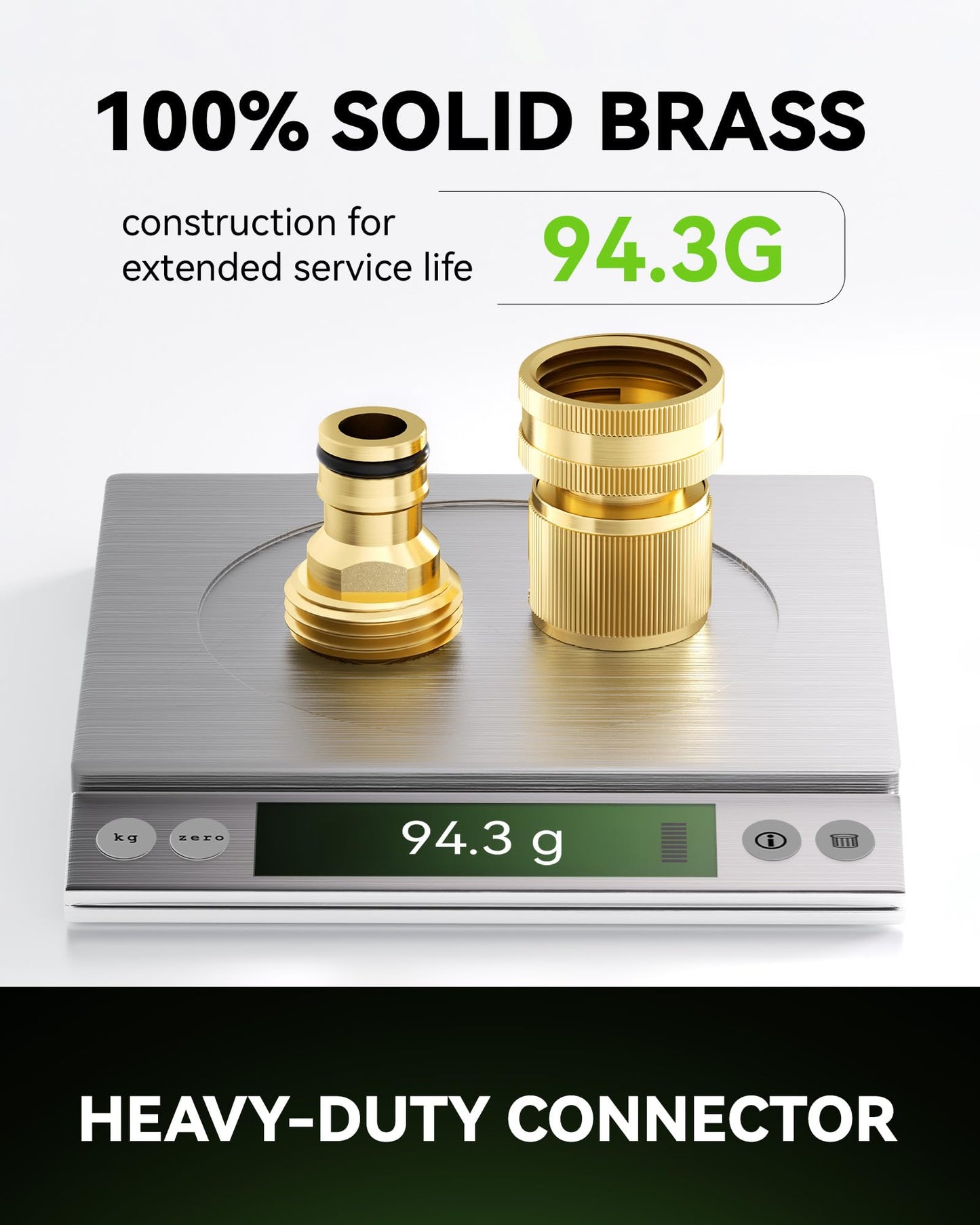 RainPoint Quick Connect Hose Fittings 3/4" GHT - Solid Brass Garden Hose Connectors, No-Leak Design & Universal Fit for Instant Connection (6 Sets)