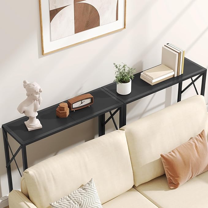 Tajsoon Small Entryway Table, 2-Tier Narrow Consle Table