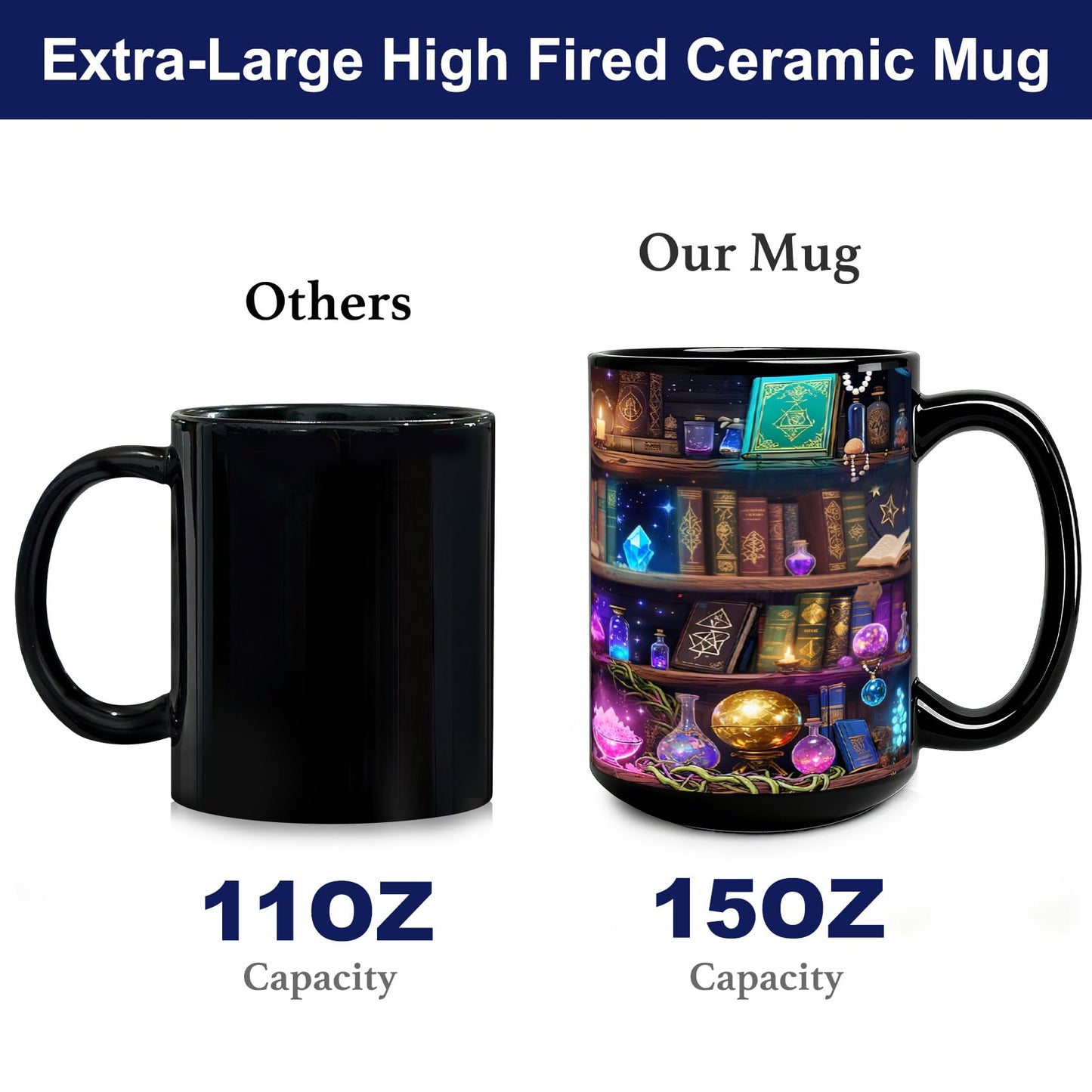Magic Book Mug Gifts for Book Lovers, Reading mug Gift for Women Readers Librarians, Fantasy Fans, Bookworm gift for Writers on Birthday, Novelty library Coffee mugs, Funny Bookish mug gifts(15oz)-14