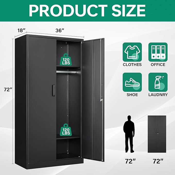 Letaya Metal Wardrobe Cabinets