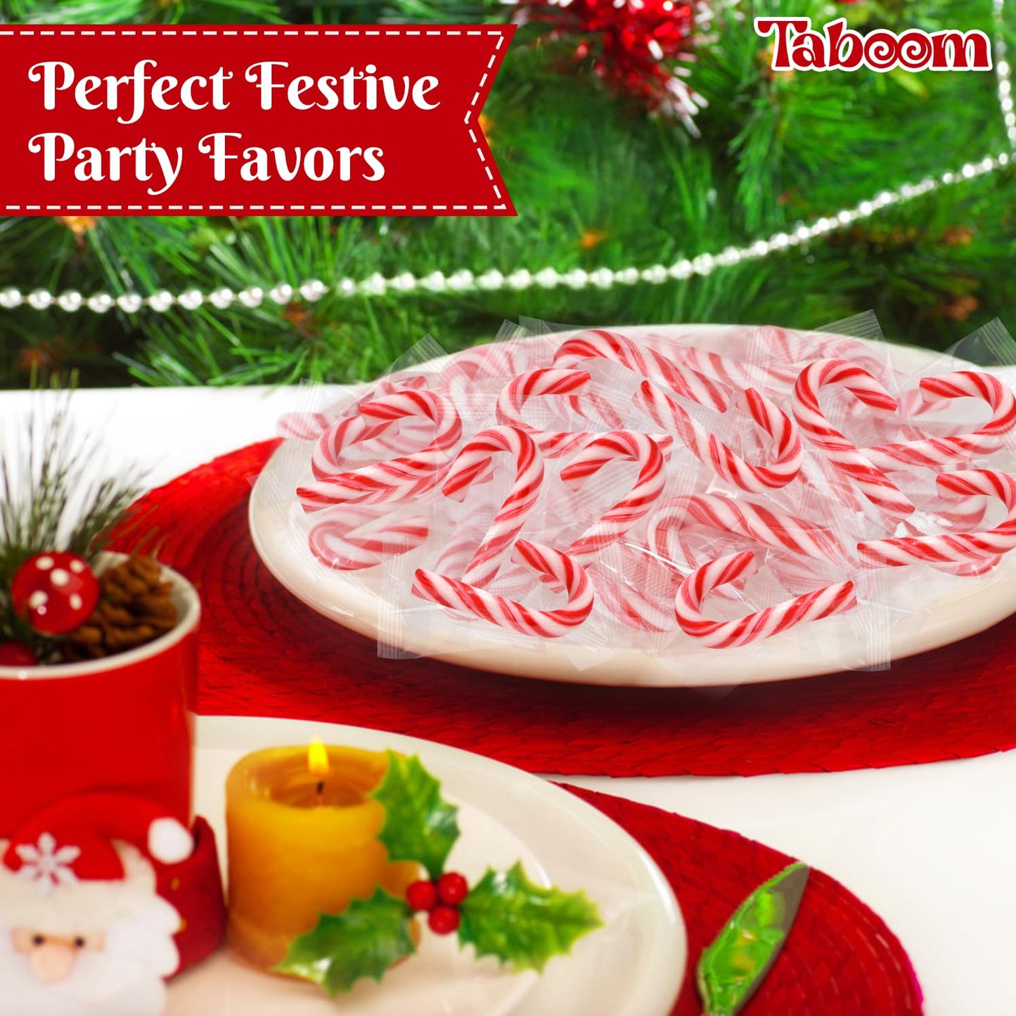 Bulk Mini Candy Cane Individually Wrapped 495 Pack - Small Peppermint Candy Canes Red & White Christmas Candy For Holiday Gifts, Stocking Fillers, Party Favors & Decorations