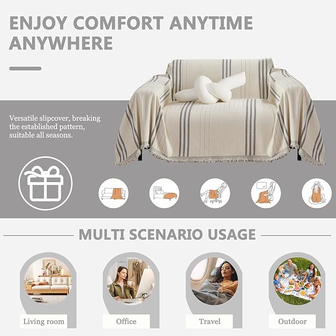 DREAMINGO Armchair Cover Washable Chenille Sofa Protector